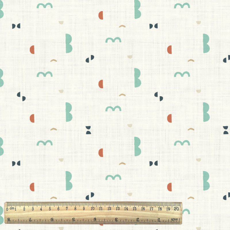 Algodón estampado ZOTI Blanco roto / Multicolor vintage